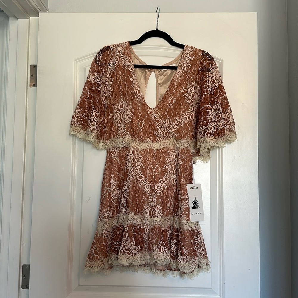 Here Comes the Sun Lace Dress - Small